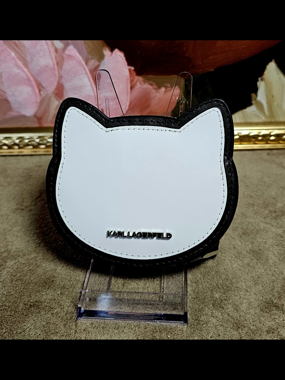 🐾 Karl Lagerfeld K/Ikonik Choupette Cowhide Leather Coin Purse - NWT - Picture 6 of 7